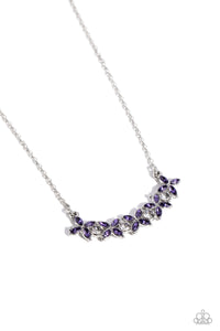 Paparazzi Floral Fanfare - Purple Necklace & Earrings