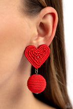 Load image into Gallery viewer, Paparazzi Spherical Sweethearts - Red Earrings