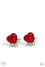 Load image into Gallery viewer, Paparazzi Spring Story - Red - Heart Earring Clip On