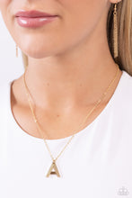 Load image into Gallery viewer, Paparazzi Leave Your Initials - Gold - A - Necklace &amp; Earrings