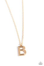 Load image into Gallery viewer, Leave Your Initials - Gold - B -Necklace &amp; Earrings