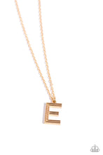 Load image into Gallery viewer, Paparazzi Leave Your Initials - Gold - E - Necklace &amp; Earrings
