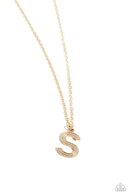 Paparazzi Leave Your Initials - Gold - S - Necklace & Earrings