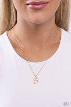 Load image into Gallery viewer, Paparazzi Leave Your Initials - Gold - S - Necklace &amp; Earrings