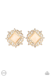 Paparazzi Get Rich Quick - Gold - Clip On Earrings