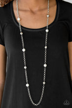 Load image into Gallery viewer, Paparazzi Showroom Shimmer - White - Necklace &amp; Earrings - $5 Jewelry With Ashley Swint