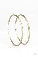 Load image into Gallery viewer, Paparazzi 5th Avenue Attitude - Brass - Large Hoop - Post Earrings - $5 Jewelry with Ashley Swint