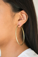 Load image into Gallery viewer, Paparazzi 5th Avenue Attitude - Brass - Large Hoop - Post Earrings - $5 Jewelry with Ashley Swint