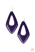 Load image into Gallery viewer, Paparazzi A SHORE Bet - Purple - Bold Wooden Earrings - $5 Jewelry With Ashley Swint