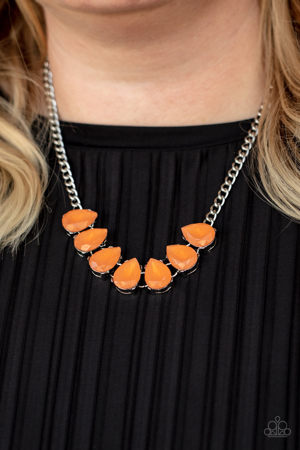 PRE-ORDER - Paparazzi Above The Clouds - Orange - Necklace & Earrings - $5 Jewelry with Ashley Swint