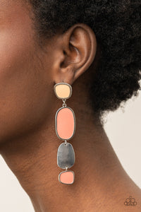 PRE-ORDER - Paparazzi All Out Allure - Orange Coral - Earrings - $5 Jewelry with Ashley Swint