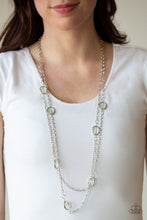 Load image into Gallery viewer, Paparazzi Back For More - Green - Beads - Silver Shimmery Chains - Necklace &amp; Earrings - $5 Jewelry with Ashley Swint