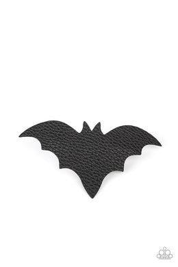 PRE-ORDER - Paparazzi BAT to the Bone - Black Leather - Hair Clip - $5 Jewelry with Ashley Swint
