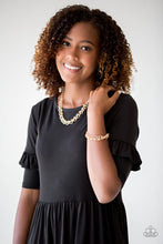 Load image into Gallery viewer, Paparazzi Block Party Princess - Gold - Necklace &amp; Earrings - $5 Jewelry With Ashley Swint