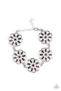 Paparazzi Blooming Bling - Purple - Bracelet - $5 Jewelry with Ashley Swint