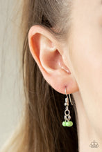 Load image into Gallery viewer, Paparazzi Boho Baby - Green - Half Moon Silver Necklace and matching Earrings - $5 Jewelry with Ashley Swint