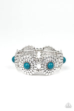 Load image into Gallery viewer, Paparazzi Bountiful Blossoms - Blue - Silver Stretchy Band Bracelet - $5 Jewelry with Ashley Swint