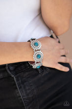 Load image into Gallery viewer, Paparazzi Bountiful Blossoms - Blue - Silver Stretchy Band Bracelet - $5 Jewelry with Ashley Swint
