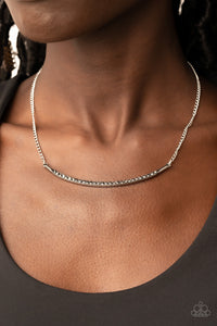 Paparazzi Collar Poppin Sparkle - Silver - Necklace & Earrings - $5 Jewelry with Ashley Swint