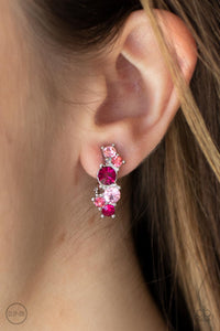 PRE-ORDER - Paparazzi Cosmic Celebration - Pink - Clip On Earrings - $5 Jewelry with Ashley Swint
