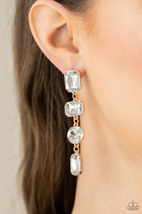 PRE-ORDER - Paparazzi Cosmic Heiress - Gold - Earrings - $5 Jewelry with Ashley Swint