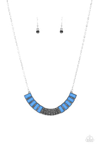 PRE-ORDER - Paparazzi Coup de MANE - Blue - Necklace & Earrings - $5 Jewelry with Ashley Swint