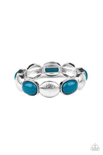 Load image into Gallery viewer, Paparazzi  Decadently Dewy - Blue - Silver Stretchy Bands - Bracelet - $5 Jewelry with Ashley Swint