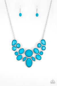 Paparazzi Demi-Diva - Blue - Round, Teardrop & Oval Shapes - Necklace & Earrings - $5 Jewelry with Ashley Swint
