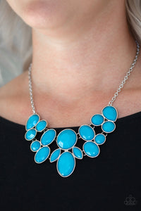 Paparazzi Demi-Diva - Blue - Round, Teardrop & Oval Shapes - Necklace & Earrings - $5 Jewelry with Ashley Swint