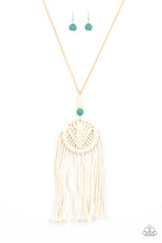 Load image into Gallery viewer, PRE-ORDER - Paparazzi Desert Dreamscape - Blue - Macramé Necklace &amp; Earrings - $5 Jewelry with Ashley Swint