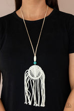 Load image into Gallery viewer, PRE-ORDER - Paparazzi Desert Dreamscape - Blue - Macramé Necklace &amp; Earrings - $5 Jewelry with Ashley Swint