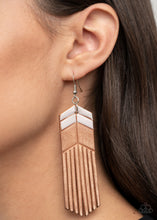 Load image into Gallery viewer, Paparazzi Desert Trails - White - Leather Earrings - $5 Jewelry with Ashley Swint
