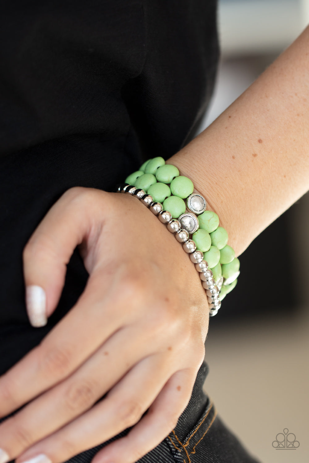 PRE-ORDER - Paparazzi Desert Verbena - Green - Bracelet - $5 Jewelry with Ashley Swint