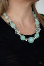 Load image into Gallery viewer, Paparazzi Dine and Dash - Green - Shimmery Silver Accents - Necklace &amp; Earrings - $5 Jewelry with Ashley Swint