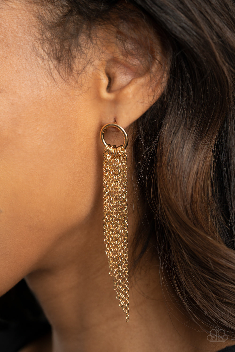 PRE-ORDER - Paparazzi Divinely Dipping - Gold - Earrings - $5 Jewelry with Ashley Swint