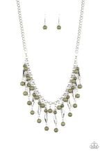 Load image into Gallery viewer, Paparazzi Earth Conscious - Green - Shimmery Silver Chain - Necklace &amp; Earrings - $5 Jewelry with Ashley Swint