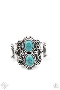 Paparazzi Eco Essence - Blue - Ring - Fashion Fix Exclusive February 2021 - $5 Jewelry with Ashley Swint