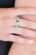 Load image into Gallery viewer, Paparazzi Extra Side Of Elegance - Green - Dainty Band Ring - $5 Jewelry with Ashley Swint