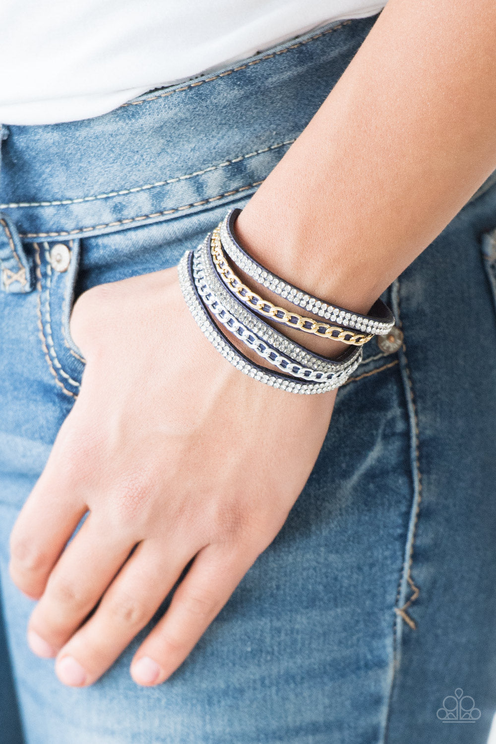 PRE-ORDER - Paparazzi Fashion Fiend - Blue - Bracelet - $5 Jewelry with Ashley Swint