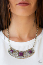 Load image into Gallery viewer, Paparazzi Feeling Inde-PENDANT - Purple Beads - Silver Filigree - Necklace &amp; Earrings - $5 Jewelry with Ashley Swint