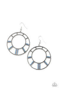 Paparazzi Fleek Fortress - Blue - Earrings - $5 Jewelry with Ashley Swint