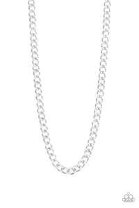 Paparazzi Full Court - Silver - Necklace - Men's Collection - $5 Jewelry with Ashley Swint