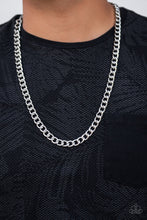 Load image into Gallery viewer, Paparazzi Full Court - Silver - Necklace - Men&#39;s Collection - $5 Jewelry with Ashley Swint