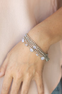 PRE-ORDER - Paparazzi Glossy Goddess - White - Bracelet - $5 Jewelry with Ashley Swint