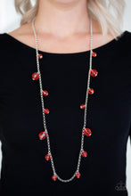 Load image into Gallery viewer, Paparazzi GLOW-Rider - Red - Necklace and matching Earrings - $5 Jewelry With Ashley Swint