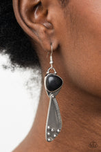 Load image into Gallery viewer, PRE-ORDER - Paparazzi Going-Green Goddess - Black - Earrings - $5 Jewelry with Ashley Swint