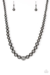 PRE-ORDER - Paparazzi High-Stakes FAME - Black - Necklace & Earrings - $5 Jewelry with Ashley Swint