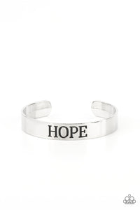 Paparazzi Hope Makes The World Go Round - Silver - Inspirational Bracelets - $5 Jewelry with Ashley Swint