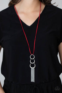 PRE-ORDER - Paparazzi Industrial Conquest - Red - Necklace & Earrings - $5 Jewelry with Ashley Swint