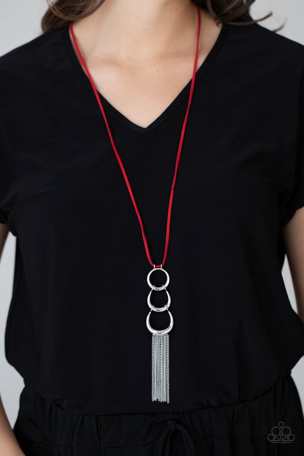 PRE-ORDER - Paparazzi Industrial Conquest - Red - Necklace & Earrings - $5 Jewelry with Ashley Swint